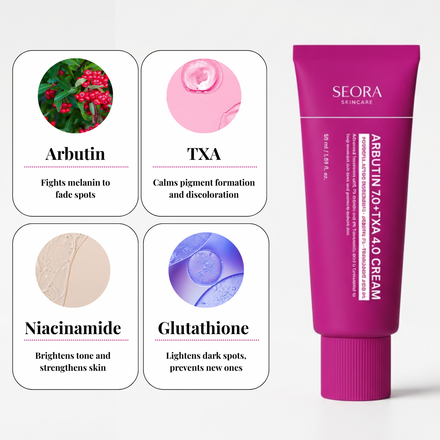 Arbutin 7% + Tranexamic Acid 4% Cream